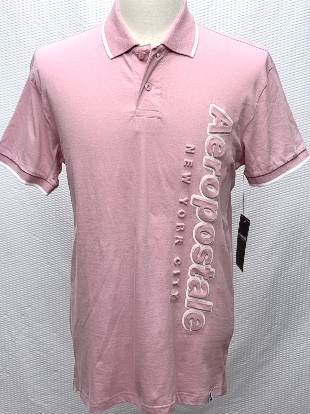 Aeropostale Embrossed New York Polo Shirt Pink NWT Men’s Medium